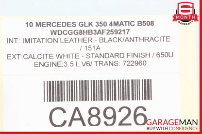 08-15 Mercedes X204 GLK350 C350 Panoramic Sunroof Sun Roof Motor 2048200808 OEM