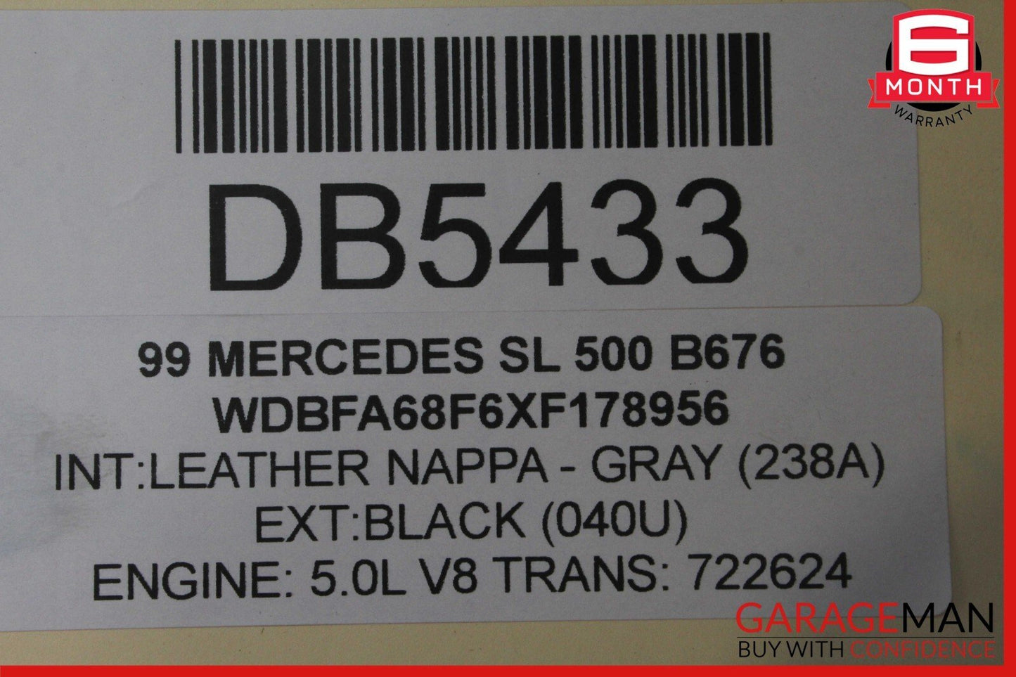 99-02 Mercedes R129 SL500 Rear Diff Differential Axle Carrier Gear Ratio 2.65