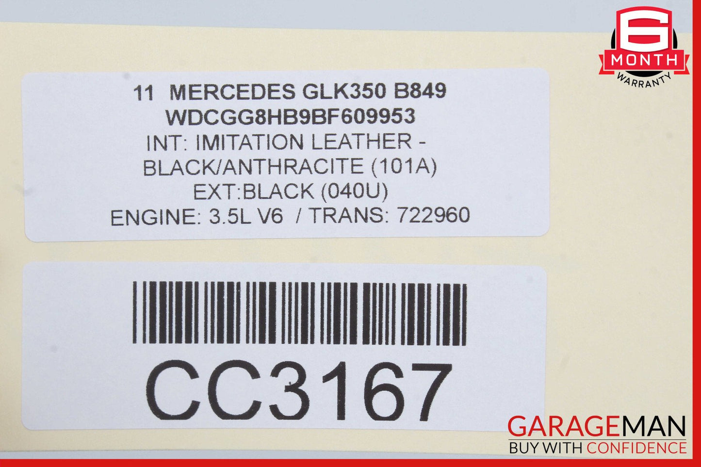 10-15 Mercedes X204 GLK350 Front Left Driver Interior Door Panel Beige OEM