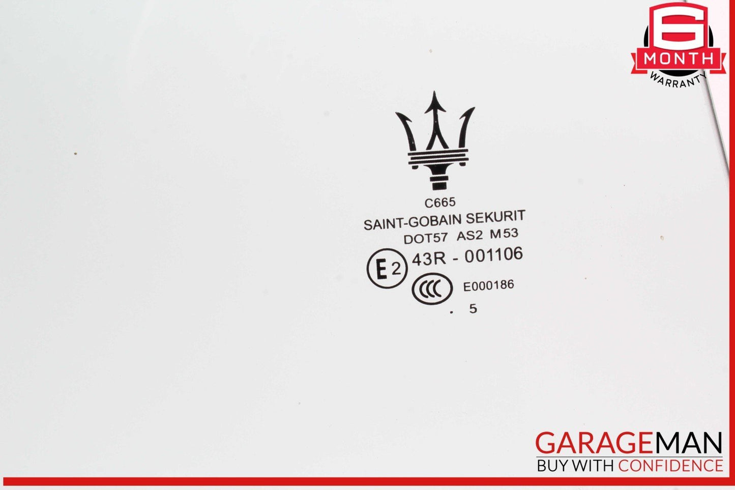 14-22 Maserati Ghibli M157 Rear Right Passenger Side Door Window Glass OEM