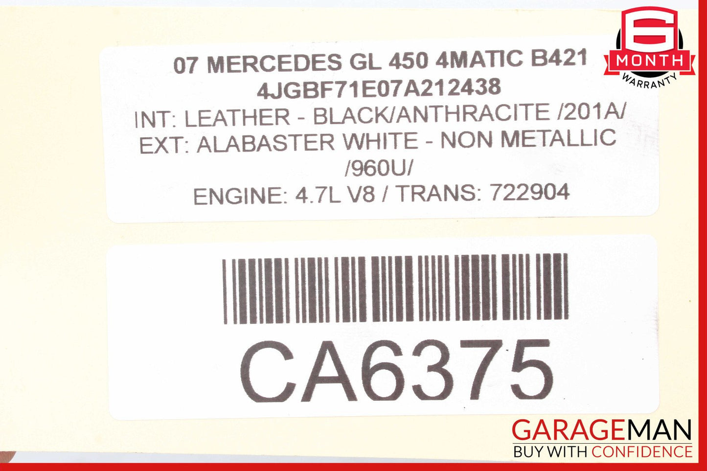 06-12 Mercedes X164 GL450 Front Left Side Headlight Support Bracket OEM