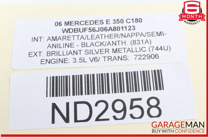 03-09 Mercedes W211 E350 E500 Hazard Switch Control Panel 2116800552 OEM