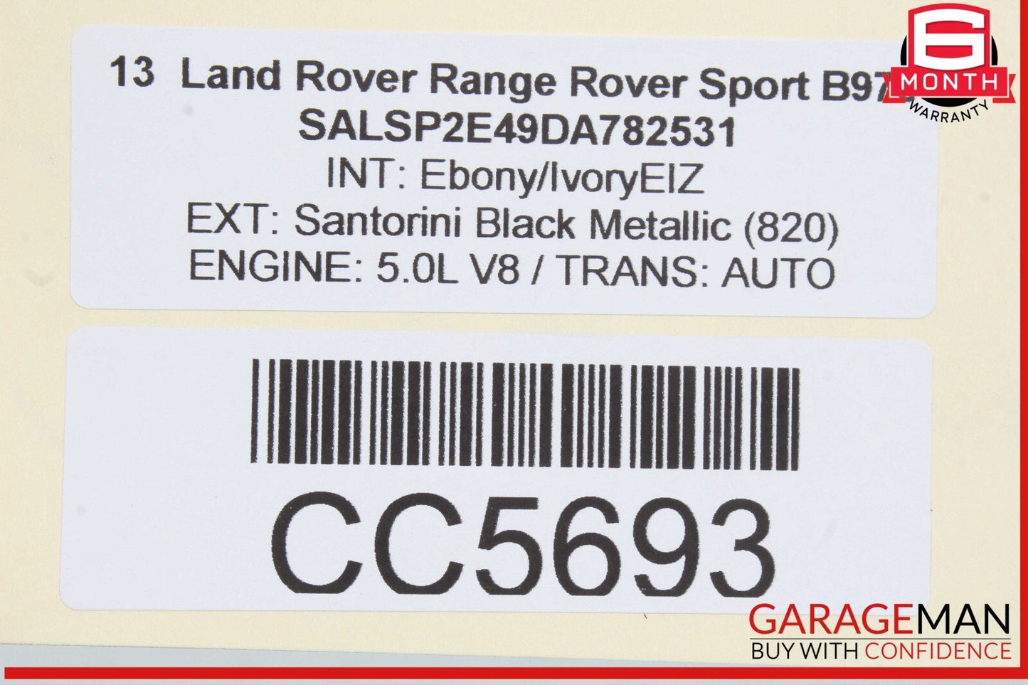 06-13 Range Rover Sport L320 Left Driver Side Roof Curtain Head Airbag OEM