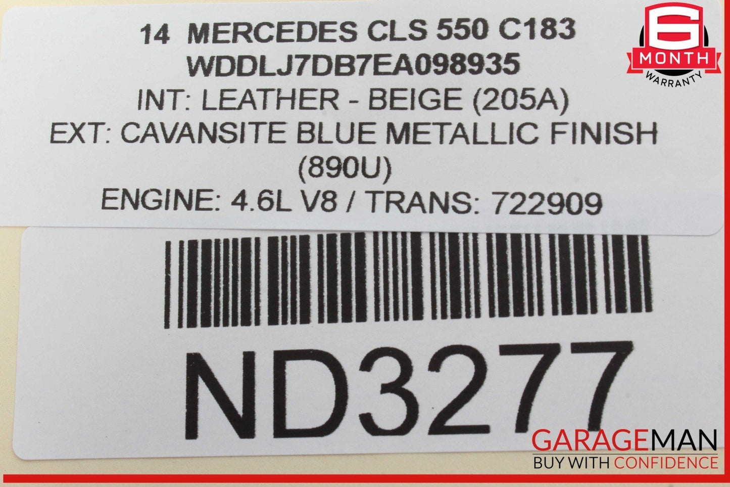 07-20 Mercedes W218 CL550 CLS400 E550 Dynamic Seat Vacuum Pump 0008004448 OEM