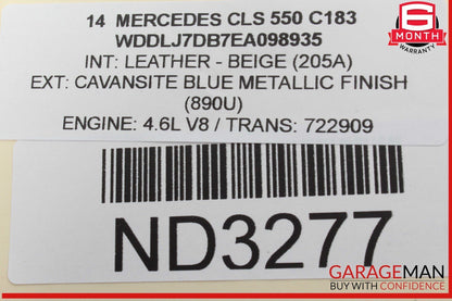 07-20 Mercedes W218 CL550 CLS400 E550 Dynamic Seat Vacuum Pump 0008004448 OEM