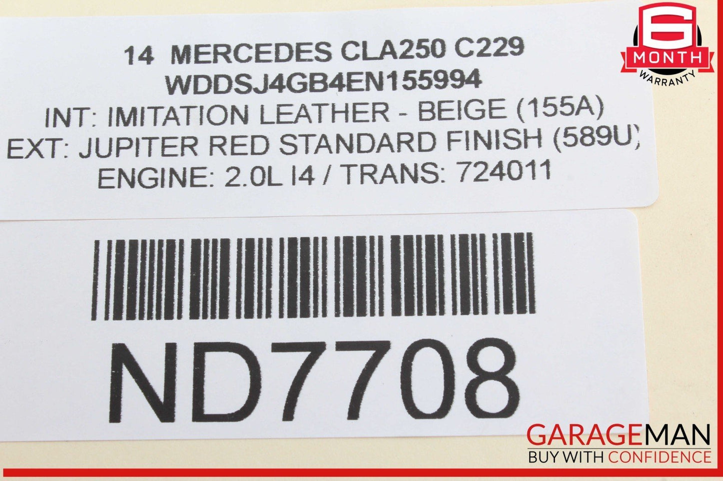 11-20 Mercedes W117 CLA250 Left Side Intake Camshaft 2700501247 OEM