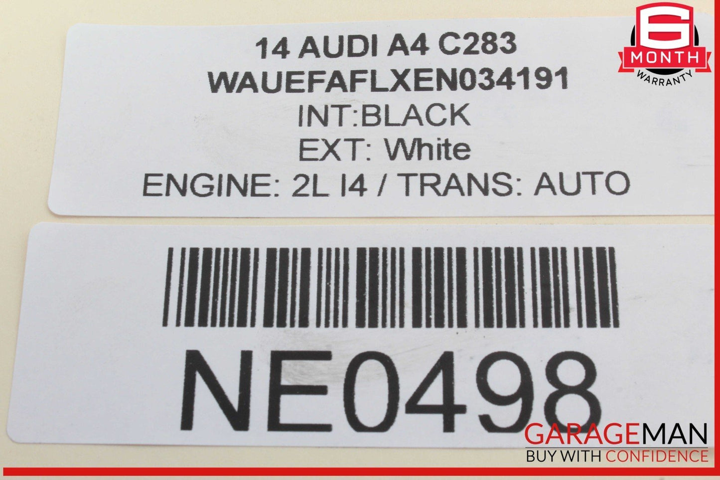 08-18 Audi A4 S4 Q5 A5 Rear Left Driver Side Exterior Door Handle White OEM
