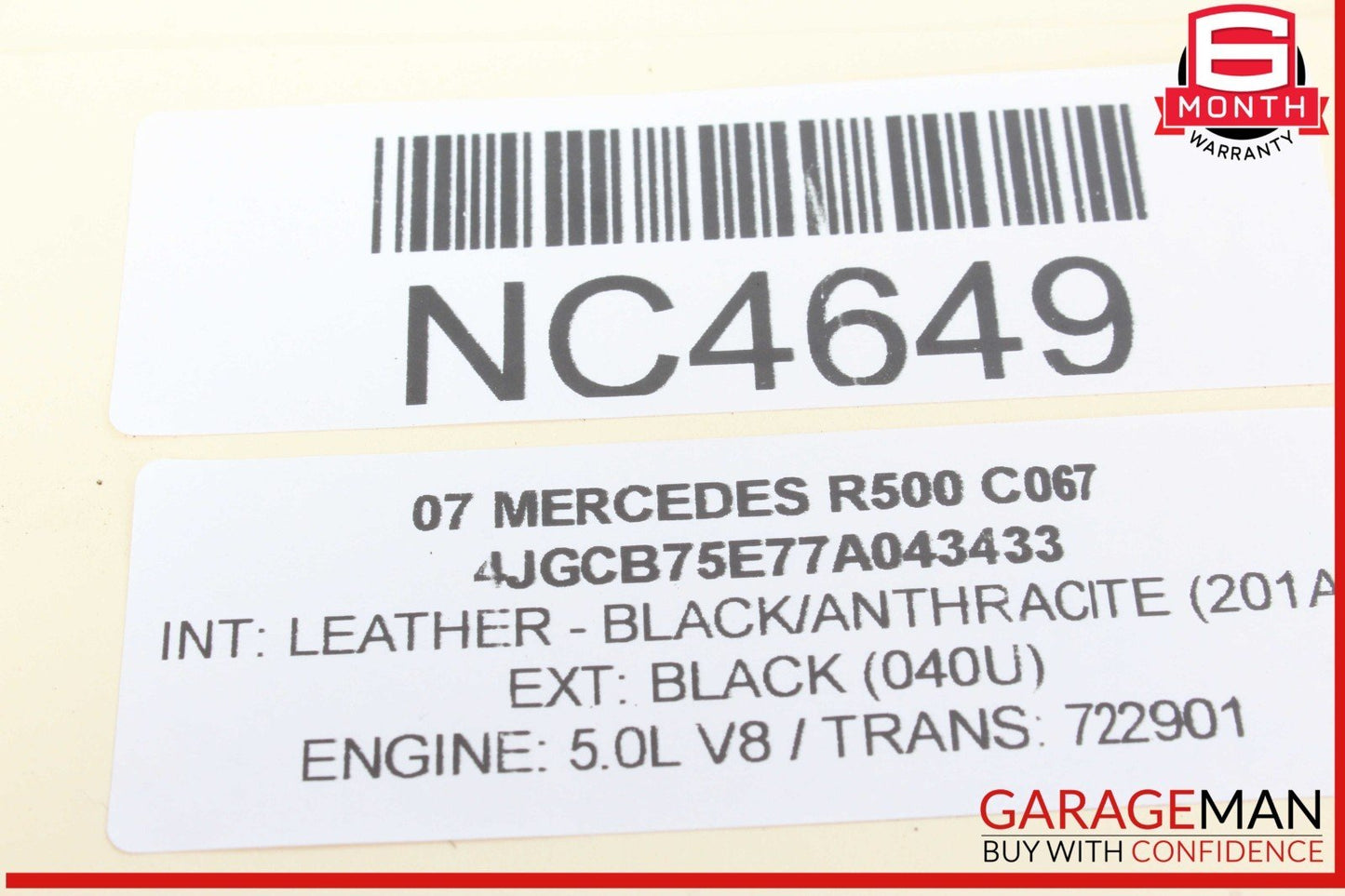 06-10 Mercedes W251 R500 R350 R550 Front Left Side Door Rear View Mirro Black