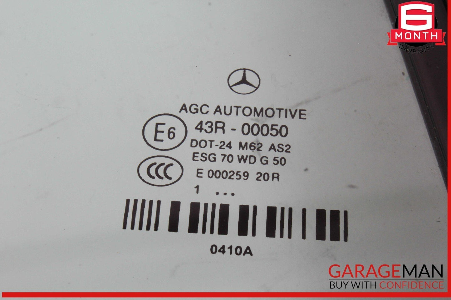 11-17 Mercedes W207 E350 Convertible Rear Right Quarter Window Glass OEM
