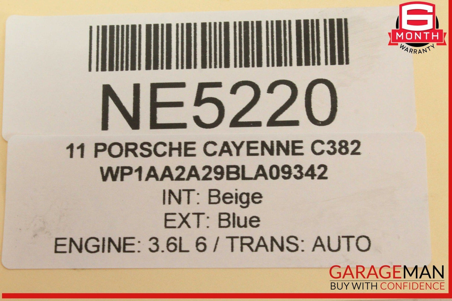 11-18 Porsche Cayenne 958 Front Right Passenger Side Window Regulator Motor OEM