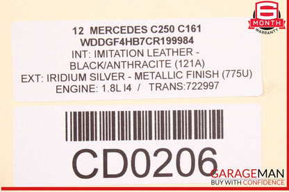 12-14 Mercedes W204 C250 Rear Left Side Spindle Knuckle Hub Assembly