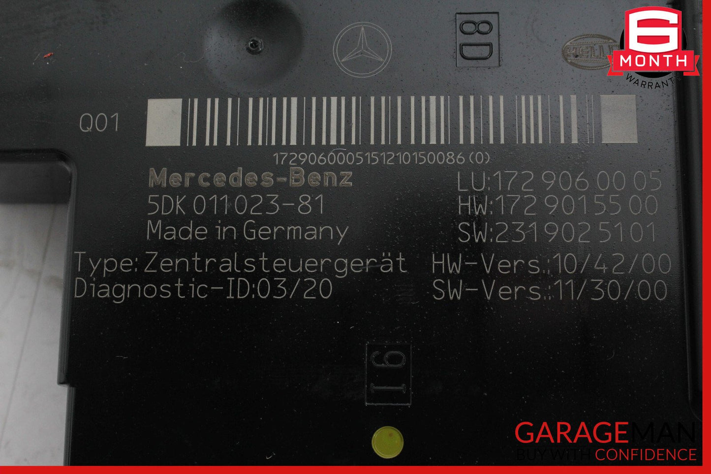 12-16 Mercedes R172 SLK250 SLK350 SLK55 AMG Rear Fuse Relay Box Module Assy OEM