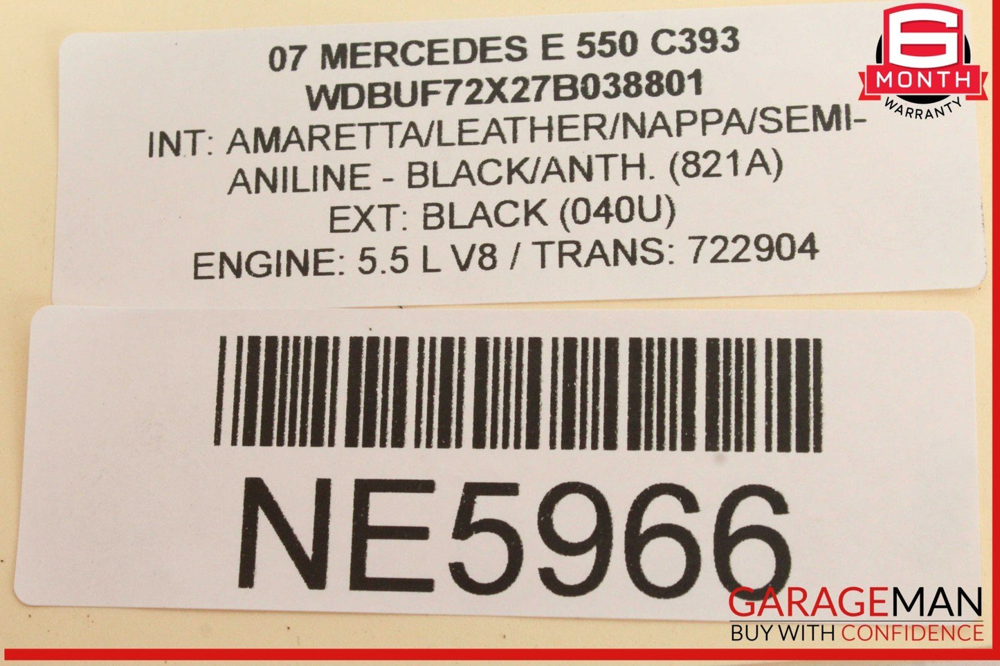 06-09 Mercedes W211 E550 CLK350 Left Driver Side Fog Light Lamp 1698201556 OEM