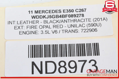 10-13 Mercedes W212 E350 Front Left Driver Side Exterior Door Handle Red OEM