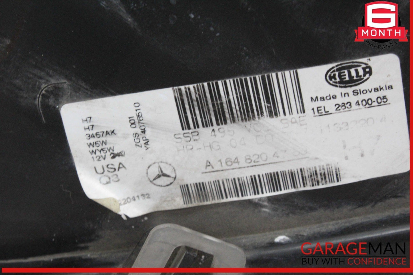 10-12 Mercedes X164 GL450 GL550 Front Left Side Headlight Lamp Halogen OEM