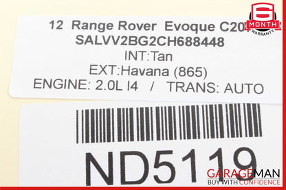 12-17 Range Rover Evoque Rear Right Passenger Side Exterior Door Handle OEM