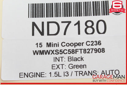 15 2015 Mini Cooper BCM Control Module Unit Fuse Box 9369637 OEM