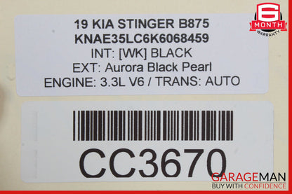 18-21 Kia Stinger Rear Left Interior Door Panel OEM