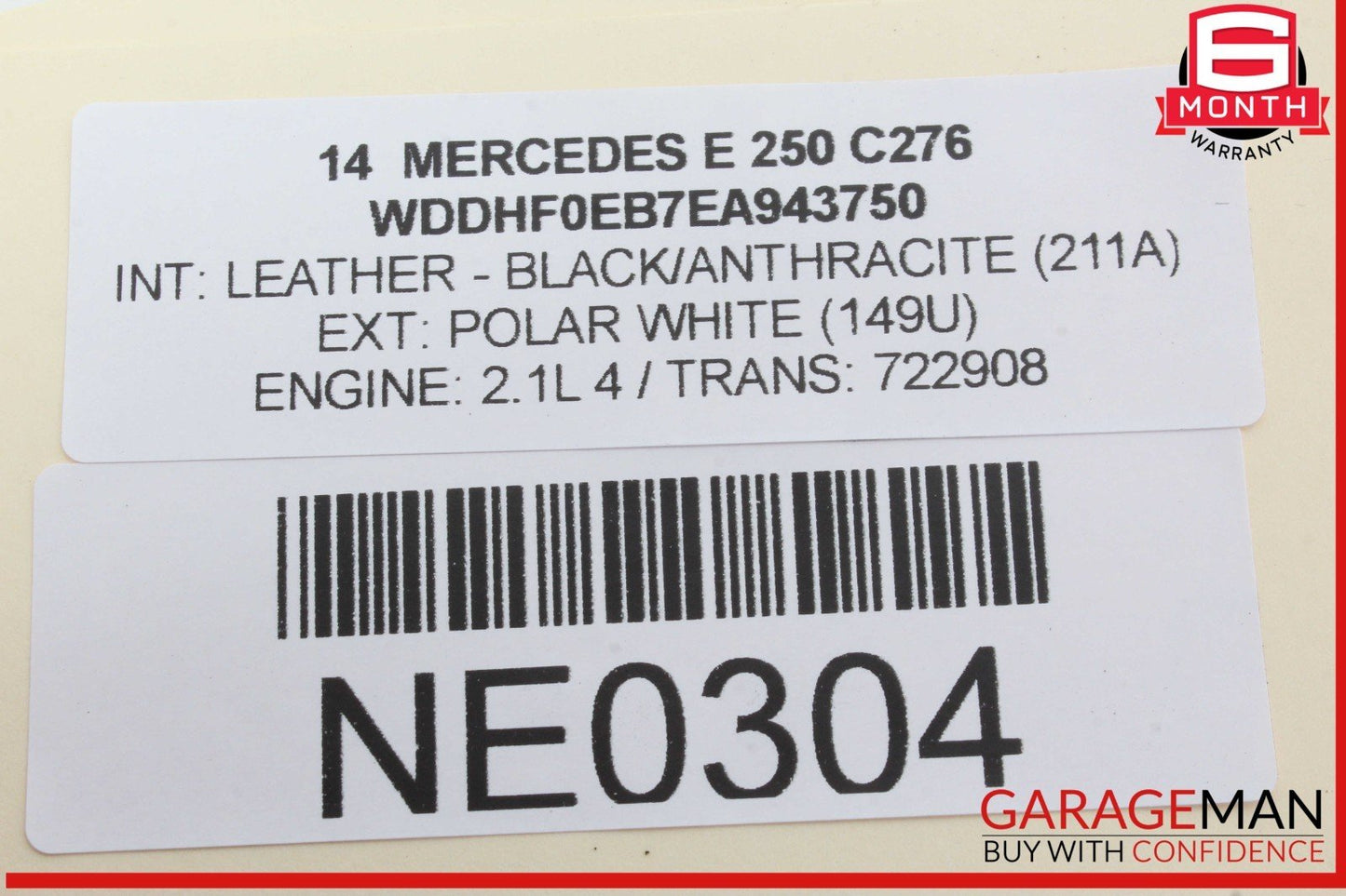 14-16 Mercedes W212 E250 E550 Rear Left Side Exterior Door Handle Keyless Go OEM