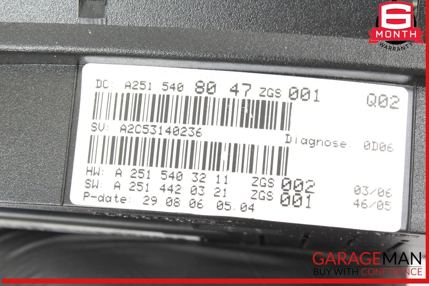 06-07 Mercedes W251 R500 R350 Instrument Cluster Speedometer 2515408047 OEM
