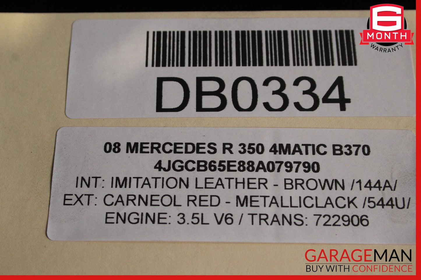 06-10 Mercedes W251 R350 R500 Front Upper Radiator Core Support Tie Bracket Bar
