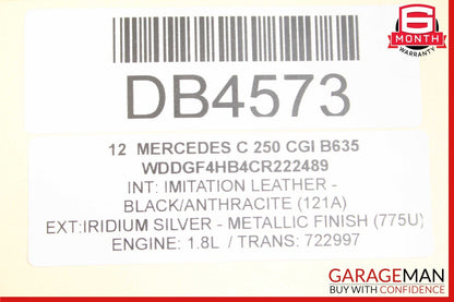 12-14 Mercedes W204 C250 Coupe Front Right Side Exterior Door Shell Frame Panel