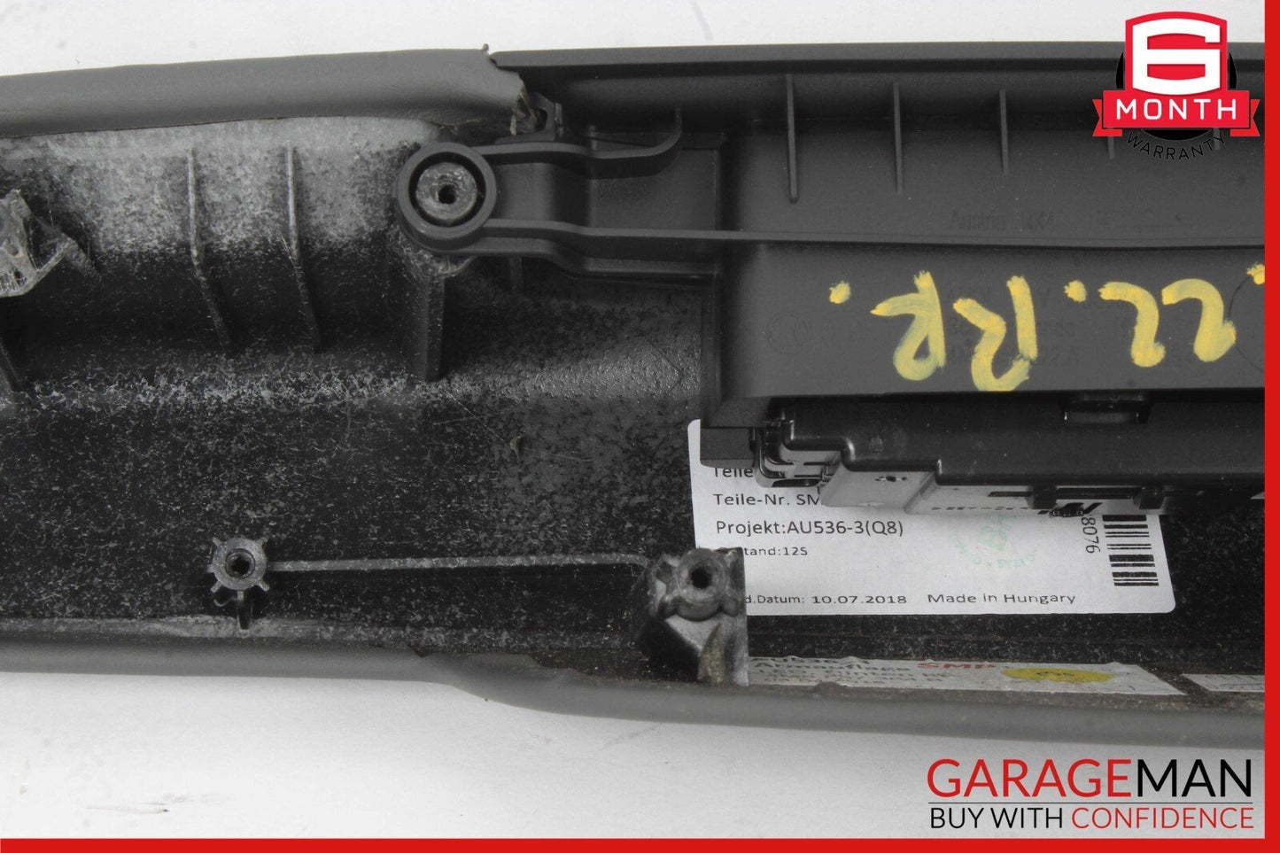 19-22 AUDI Q8 REAR RIGHT SIDE ARMREST LEATHER BLACK 4M8867364