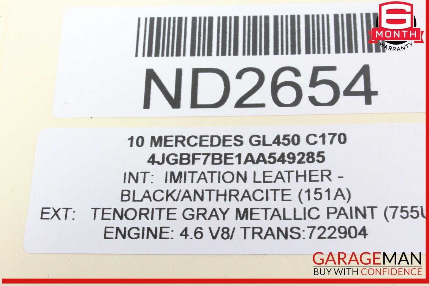 09-10 Mercedes X164 GL450 GL550 Left Side Rear View Door Mirror Glass OEM
