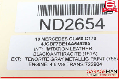 09-10 Mercedes X164 GL450 GL550 Left Side Rear View Door Mirror Glass OEM