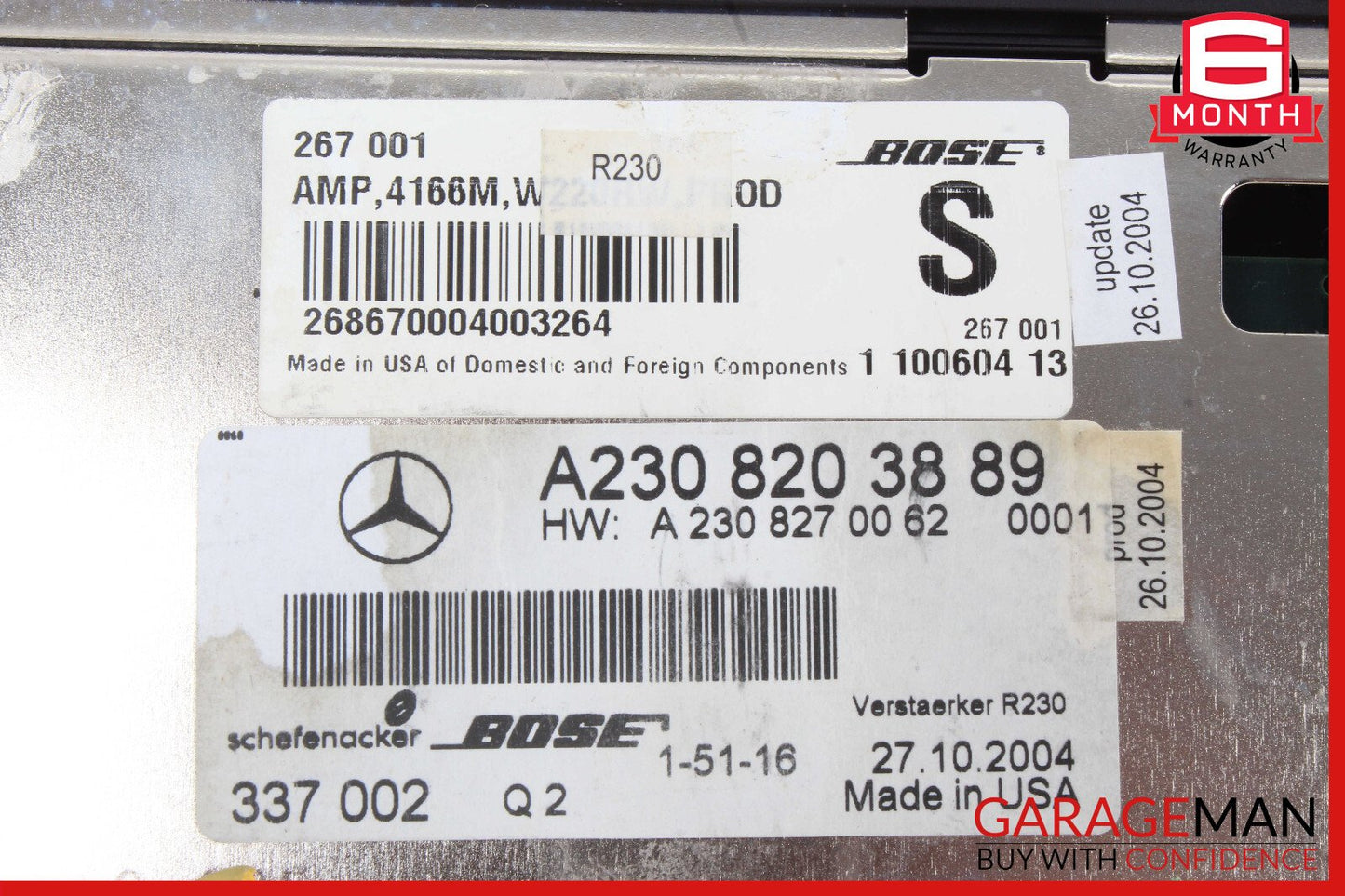 05-08 Mercedes R230 SL500 SL55 AMG Bose Audio Amplifier Amp Control Module Unit