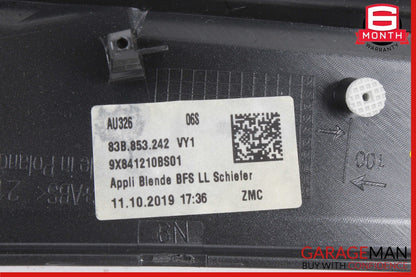 19-24 AUDI Q3 FRONT RIGHT CENTER CONSOLE TRIM BEZEL 83B853242