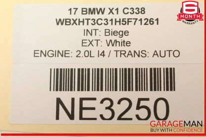 2016-2022 BMW X1 F48 Rear Left Seat Belt Retractor 34200994 Genuine