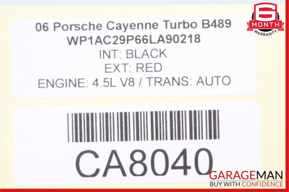 03-10 Porsche Cayenne Turbo 955 957 3 Spoke Driver Steering Wheel Black OEM