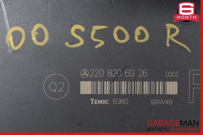 00-06 Mercedes W220 S500 S55 AMG Seat Control Module Front Right 2208206926 OEM