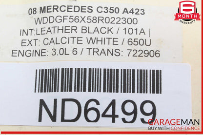 08-15 Mercedes W204 C350 GLK350 Front Left Side Seat Airbag Air Bag SRS OEM