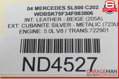 09-12 Mercedes R230 SL500 SL600 Instrument Cluster Speedometer 2305400023 OEM