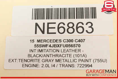 15-21 Mercedes W205 C300 Panoramic Sunroof Sun Roof Glass Motor 2059009104 OEM