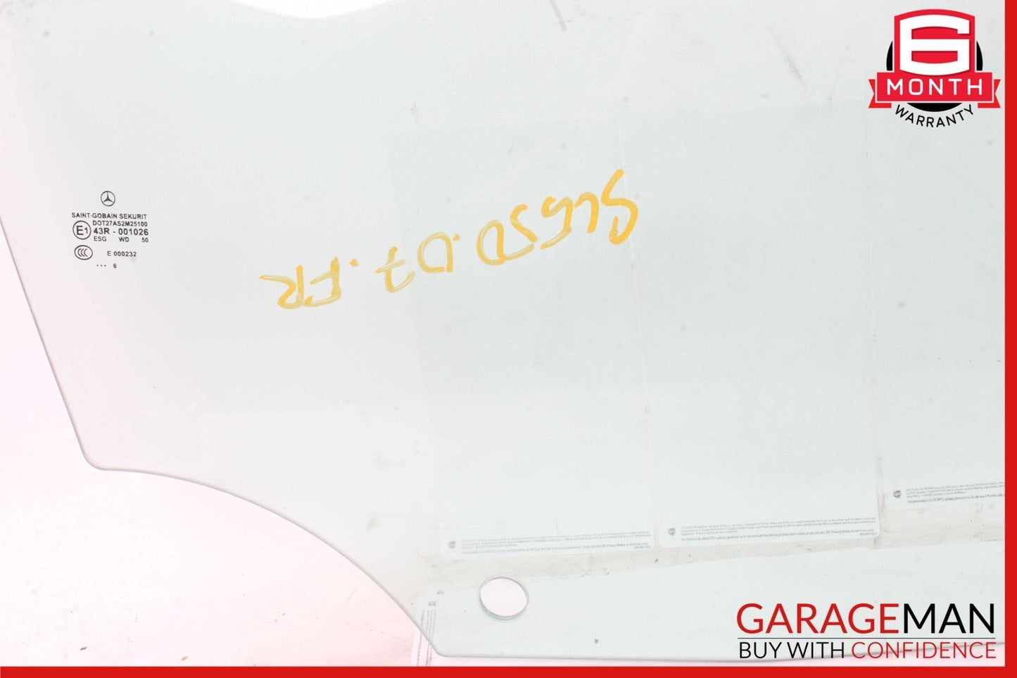 03-12 Mercedes R230 SL550 SL55 AMG Front Right Side Door Window Glass Clear