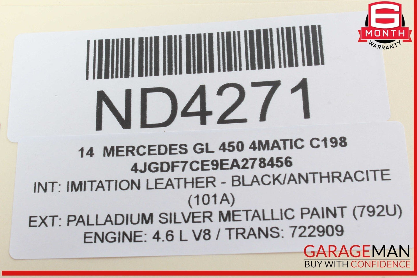 12-16 Mercedes X166 GL450 4MATIC Right Passenger Side Exterior Door Handle OEM