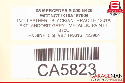 07-13 Mercedes W221 S550 S600 Front Right Keyless Go Exterior Door Handle Grey