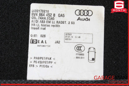 17-20 Audi S3 A3 Front & Rear Floor Mat Carpet Carpets Black Set of 4 OEM