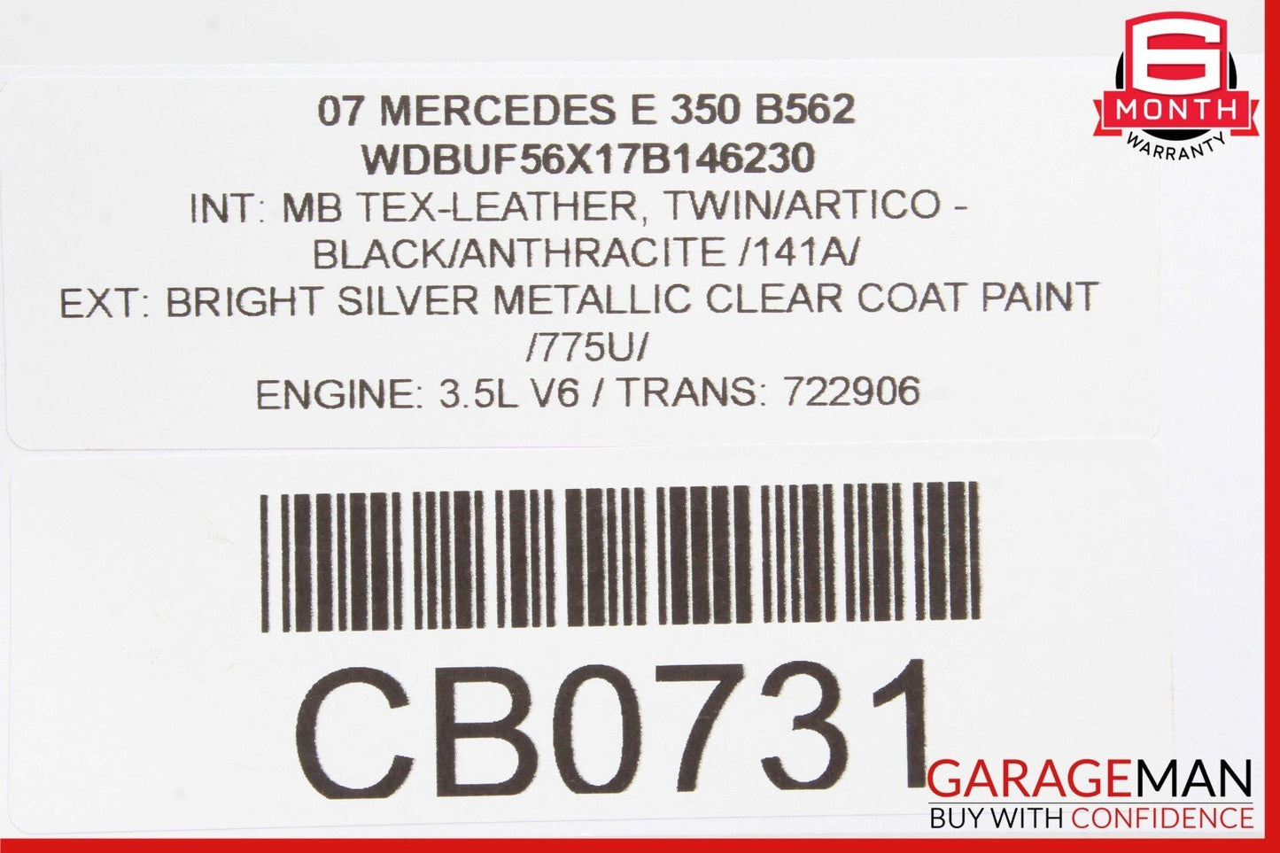 06-11 Mercedes W211 E500 Power Brake Booster Master Cylinder Reservoir OEM