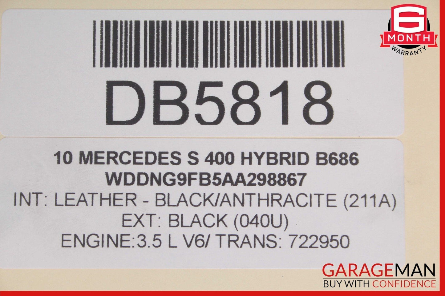 07-13 Mercedes W221 S550 S400 Dashboard Dash Board Trim Panel Assembly Black