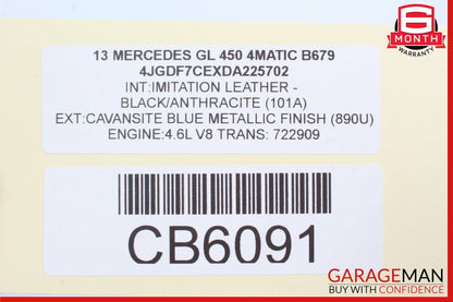 13-16 Mercedes X166 GL450 GL550 GL350 Roof Curtain Air Bag Left Driver Side OEM