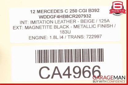 10-17 Mercedes W204 C250 E350 C350 Roof Sun Shade Screen Roller Blind Motor Unit
