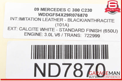 05-12 Mercedes W204 C300 ML350 Right Side Engine Camshaft Cam Shaft Intake OEM