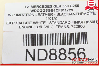 10-15 Mercedes X204 GLK350 Upper Radiator Core Support Bar 2046200172 OEM
