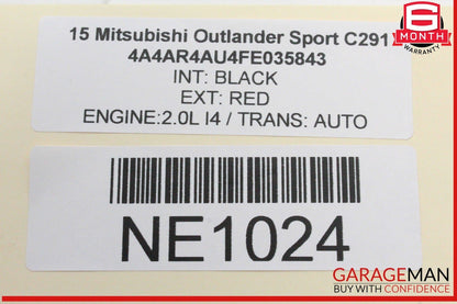 11-19 Mitsubishi Outlander Sport Rear Right Side Inner Tail Light Lamp OEM