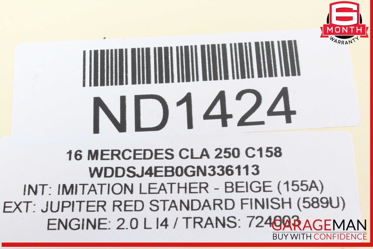 14-19 Mercedes W117 CLA250 Right Passenger Side Exterior Door Handle Keyless Go