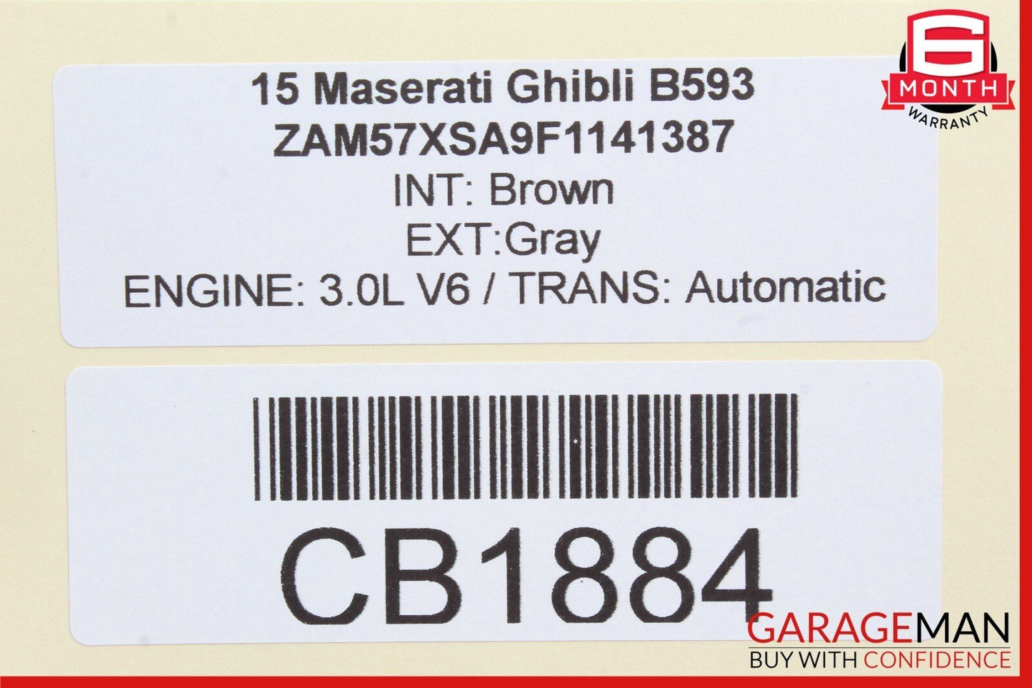 14-18 Maserati Ghibli M157 Front Left Side Intercooler Duct Shroud 670004140 OEM